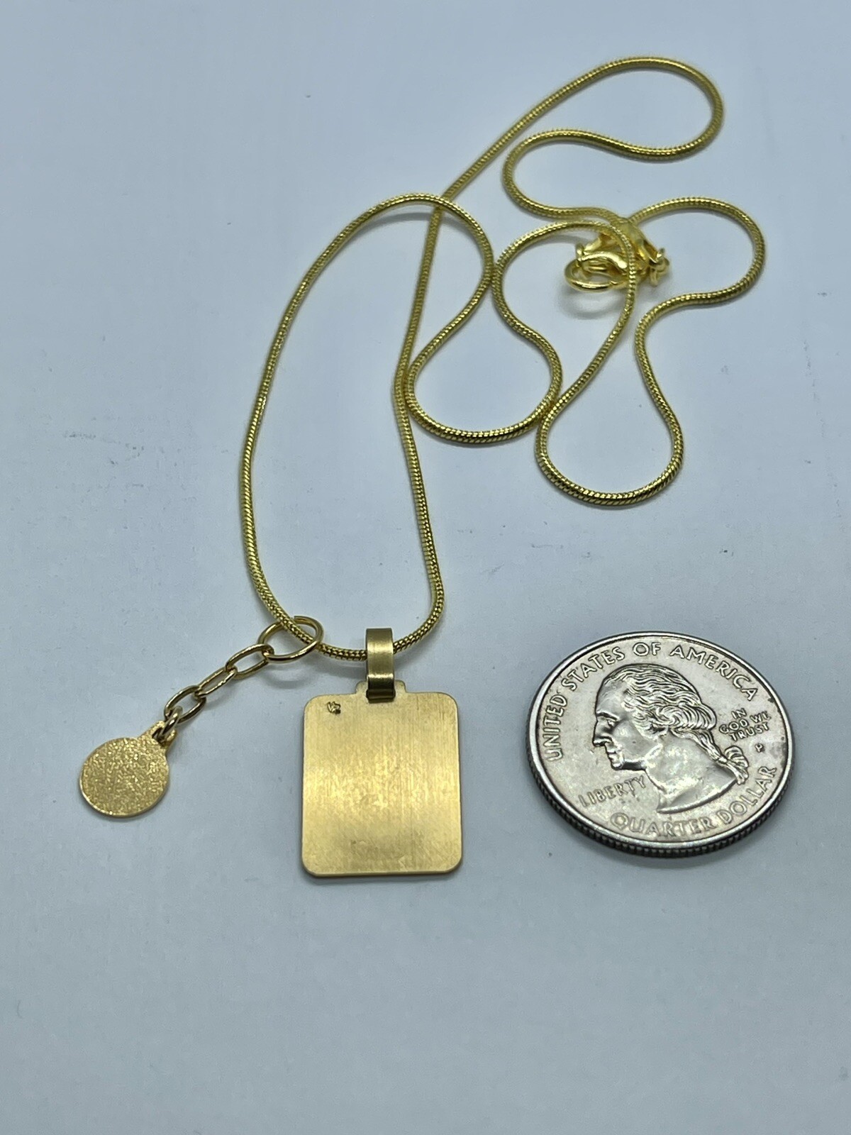 Vintage Mid Century Gold Plated Cancer the Crab Zodiac Sign Goldtone Pendant 18”