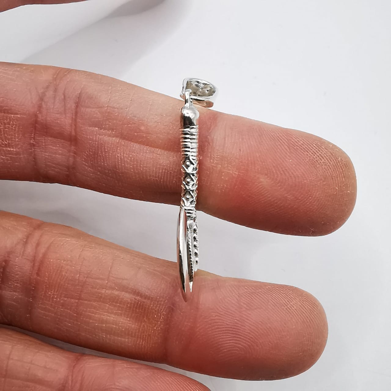 Vintage 925 Sterling Silver Perun’s Axe Pendant – Handmade, 4.23g