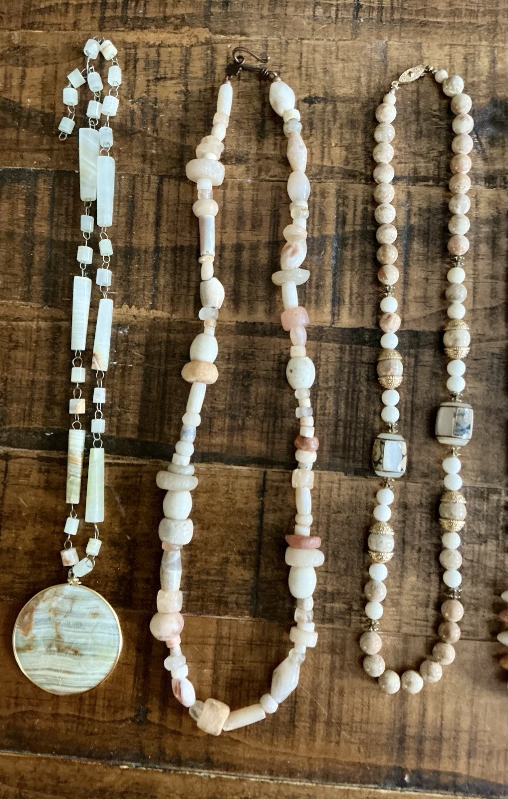 Vintage Stone Bead Necklace Lot Of 10 Southwestern Style Boho Nice Variety