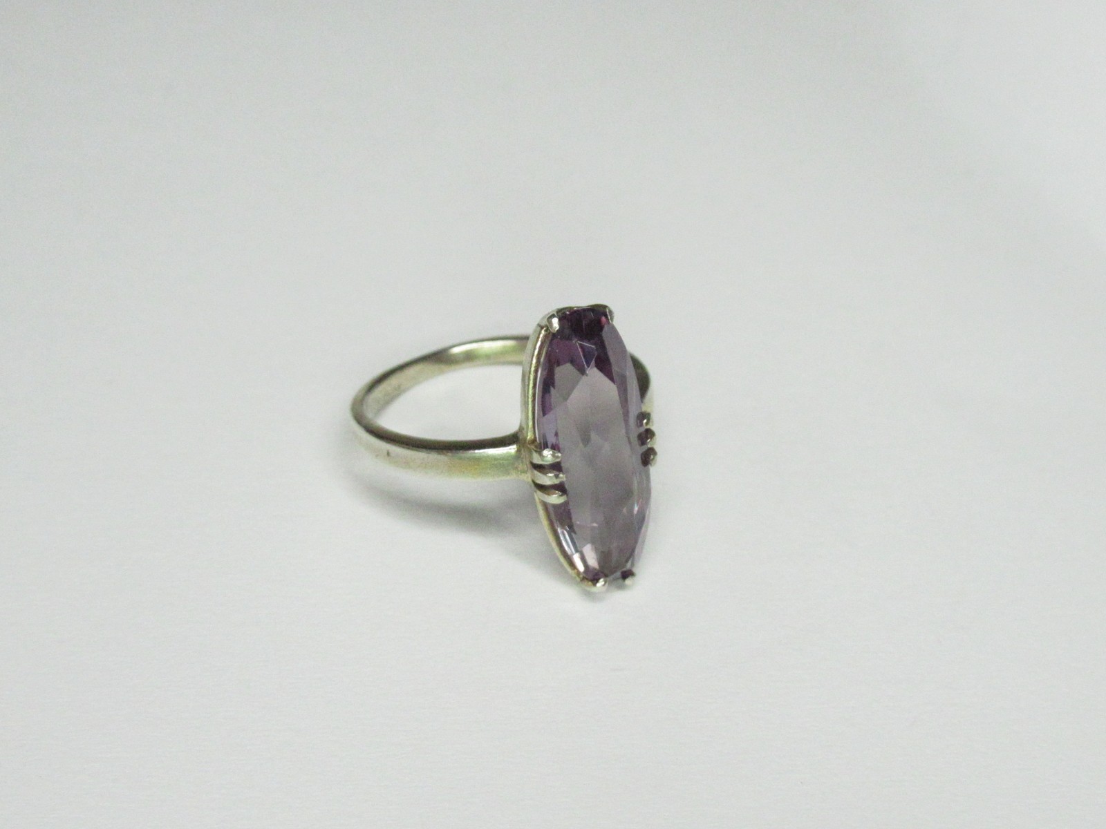 Vintage USSR sterling silver ring 875 star, alexandrite, 3,03 gr, ring size 6.