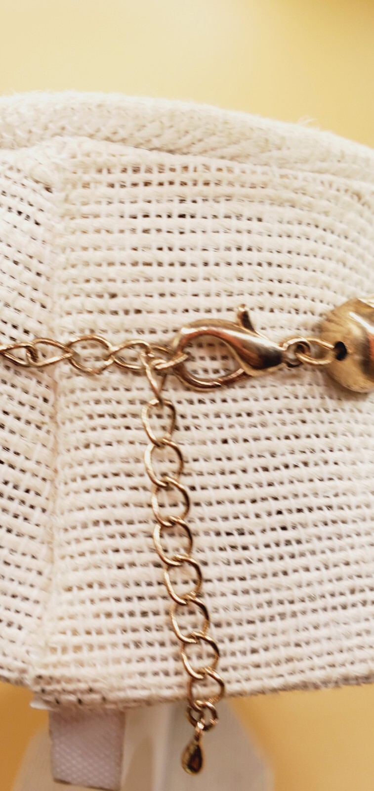 20″ Brown and Gold tone Beads with Gold Tone Metal Retro Necklace woo1