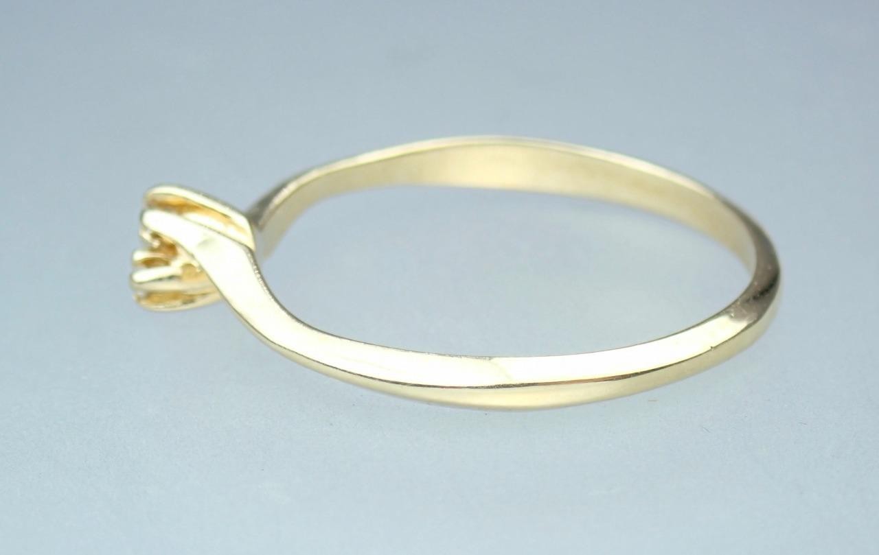 Dainty Vintage Estate Solid 14K Gold SAMUEL AARON Diamond Toi Et Moi Ring NY 6.5