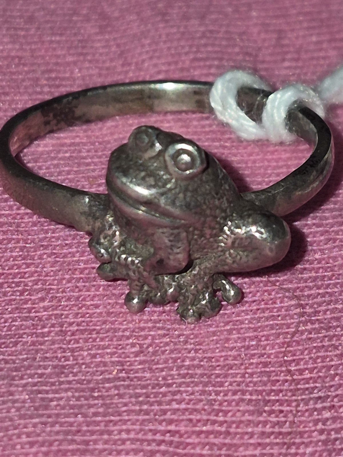 Sterling Silver 925 Animal Frog Ring SZ 9 3.0 TW Vintage Estate Auction Find