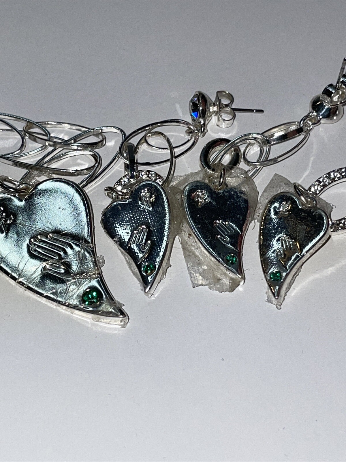 HSN Evolve John Edward Silvertone Hand On My Heart Fashion Jewelry Set READ A311
