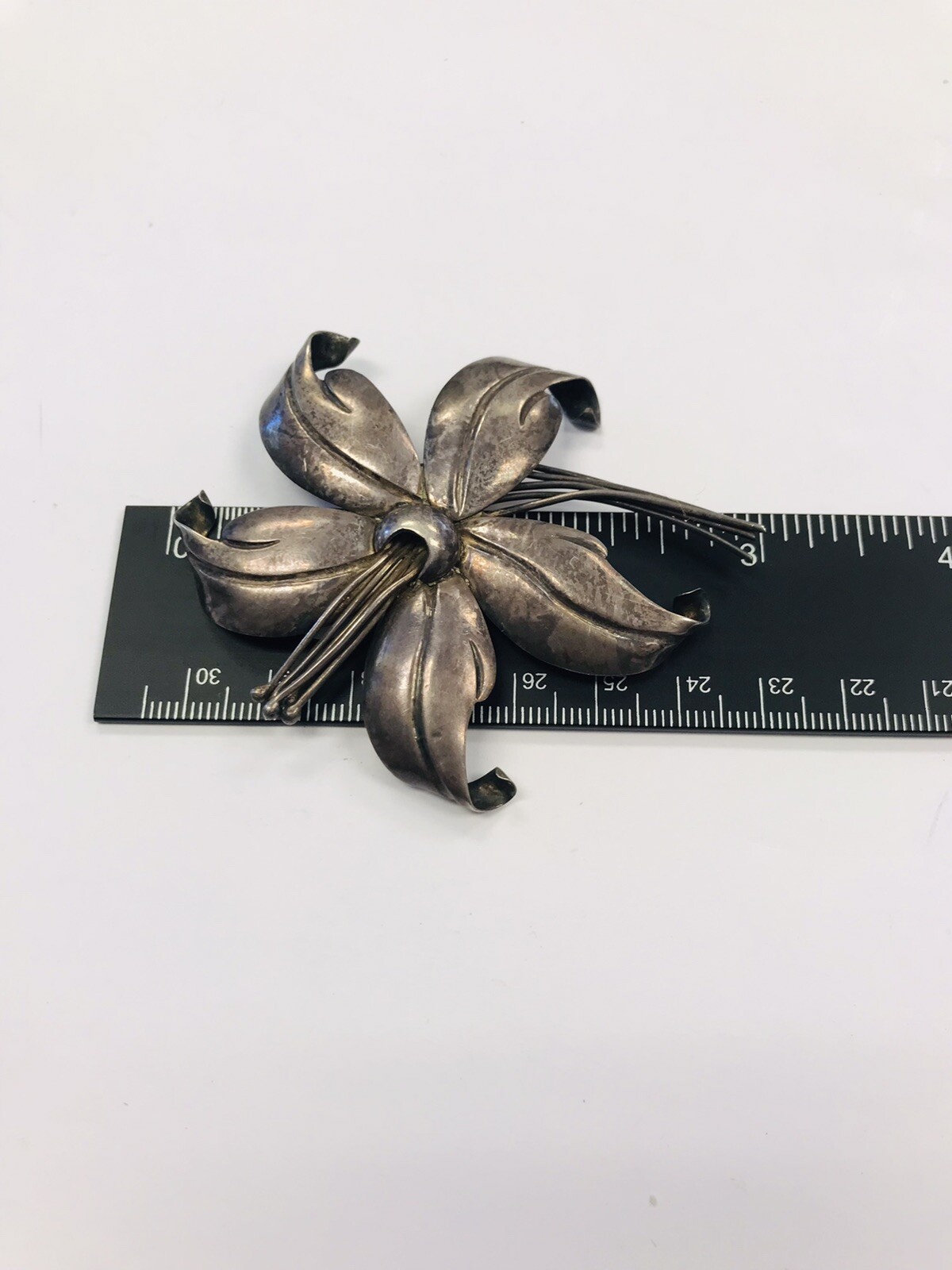 Vintage 1930’s Taxco 980 Sterling Silver Flower brooch