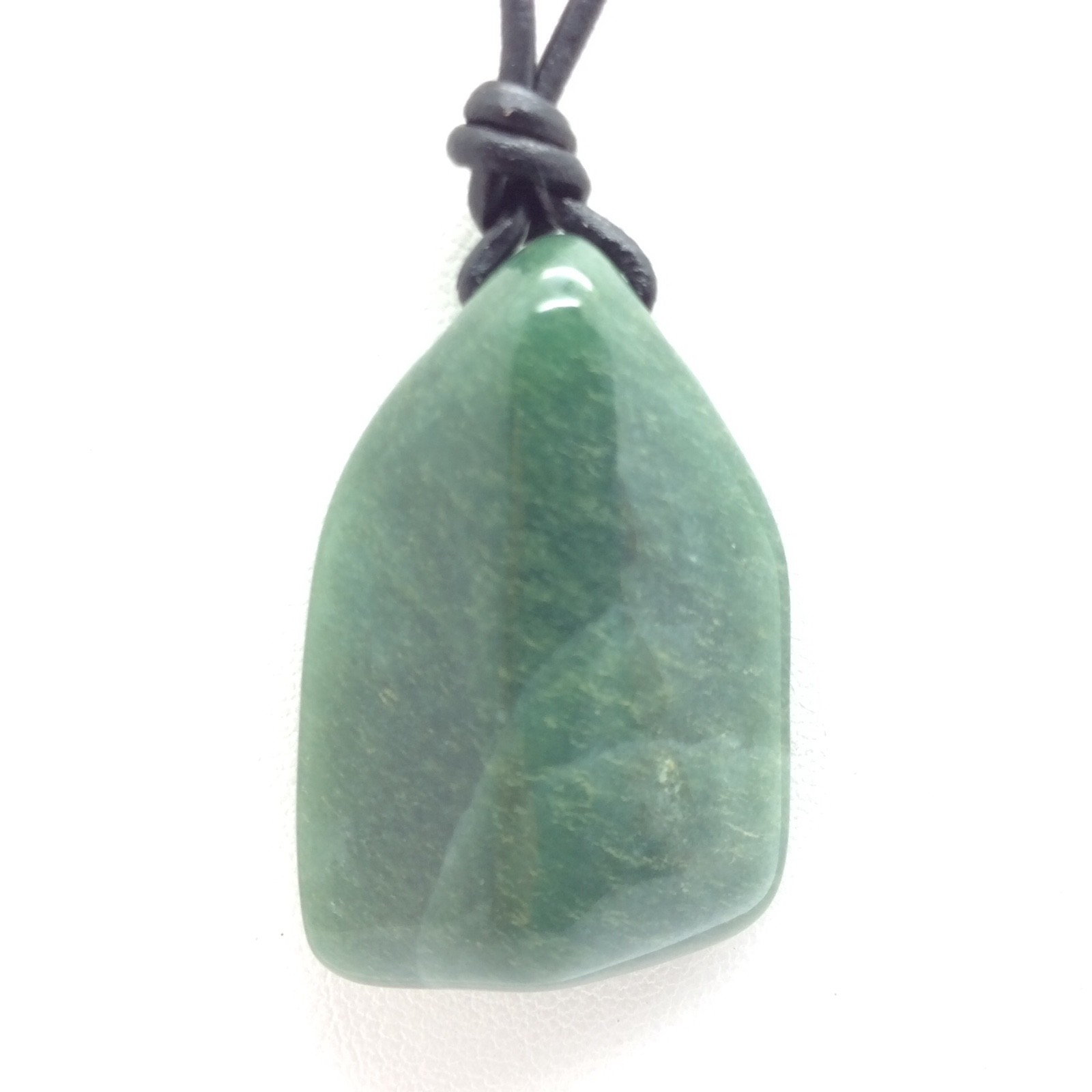 Guatemala Jadeite Jade Pendant Green Polish Motagua River Gem Stone Necklace #42