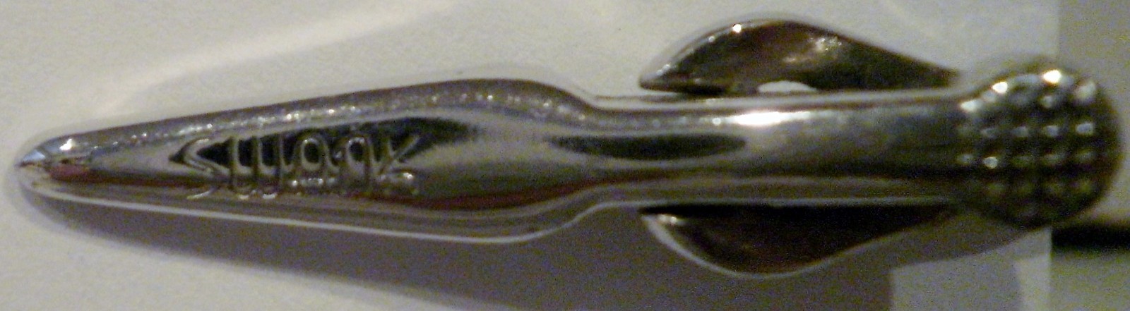 Vintage Swank Silver Tone Tie Bar Clip and Cuff Links Gray Stone