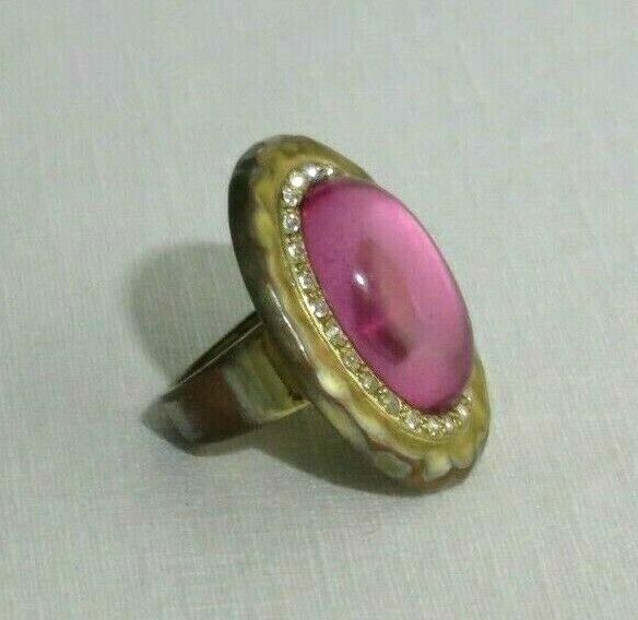 HSN SCASSI-CN Hammered Rim Pinkish Centered Gem Stunning! Lot 1526 lisasfinds