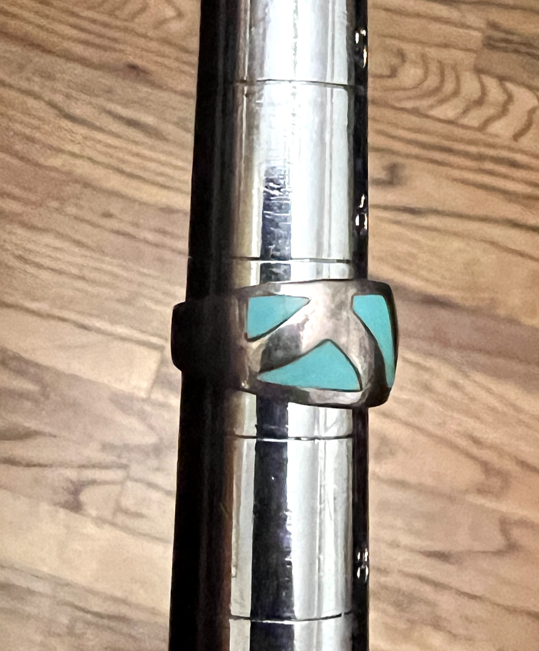 Vintage 925 Sterling Slver Turquoise Ring Size 6.5