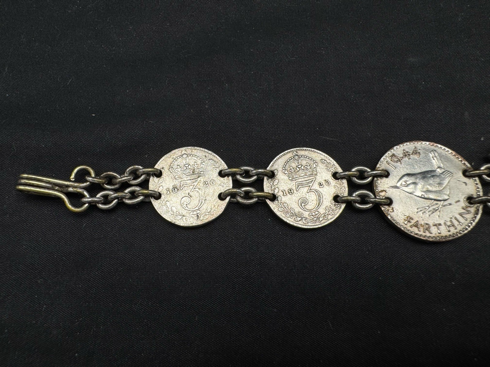 Vintage Coin Bracelet, 7.5″