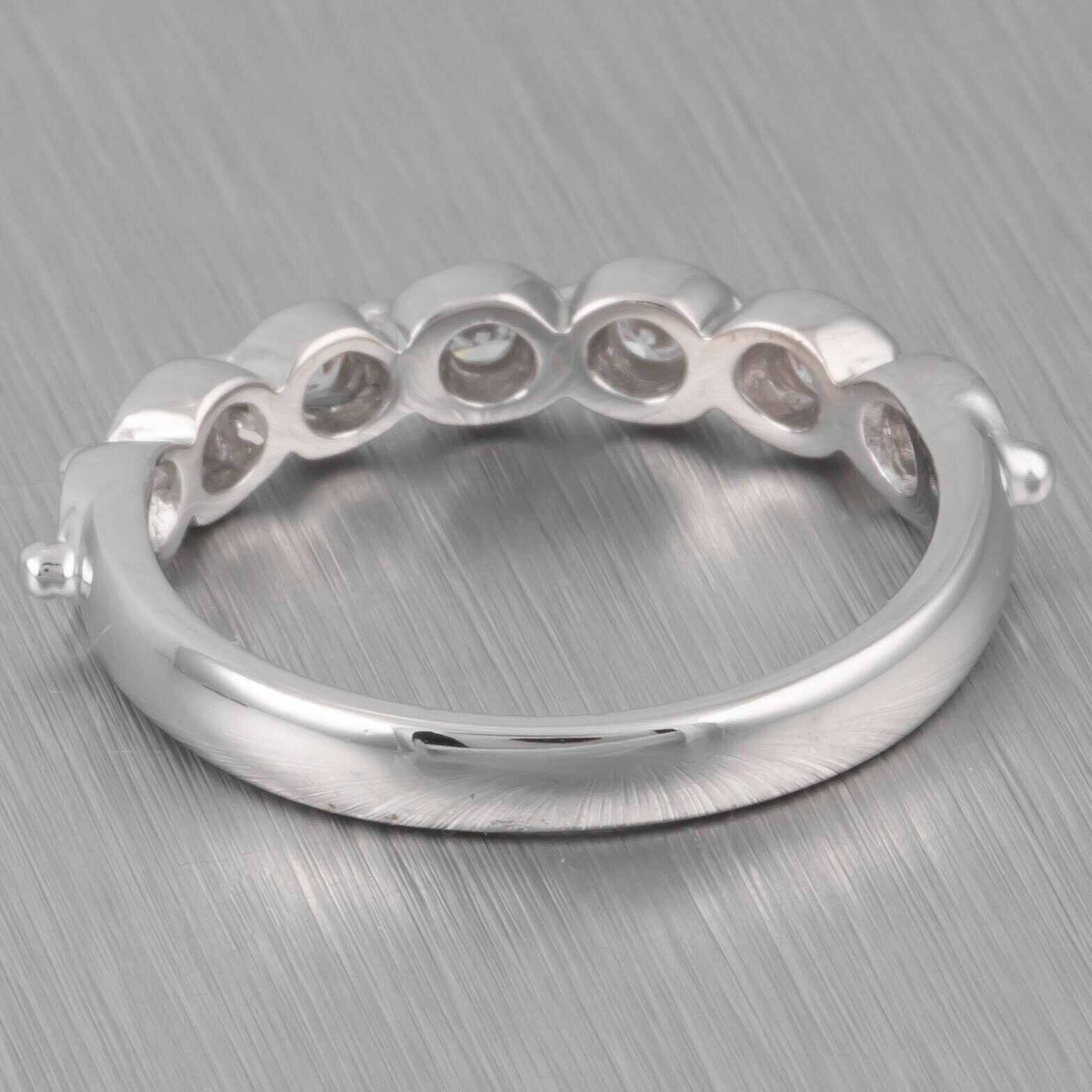 Doris Panos 18k White Gold 0.35ctw Diamond Wedding Band Ring 3.4g