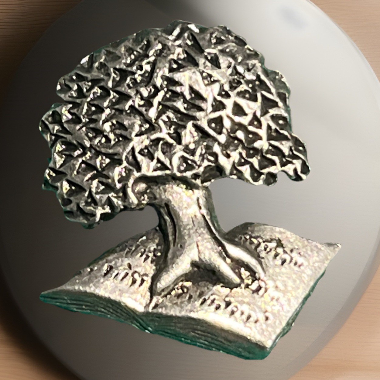 Vintage CLIFT Figural Pewter Tree Lapel Pin 0.75″ I12