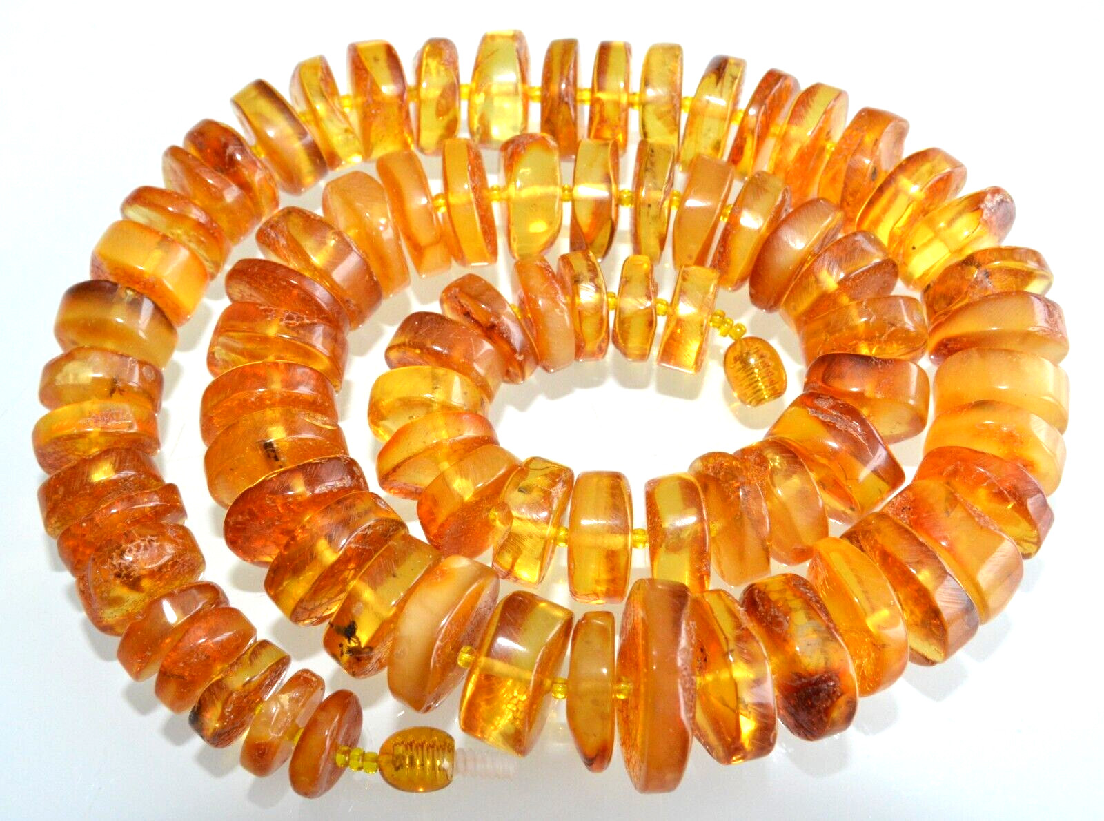 76gr RUSSIAN SOVIET BALTIC AMBER BEAD NECKLACE 琥珀 BRACELET STONE PENDANT EARRING