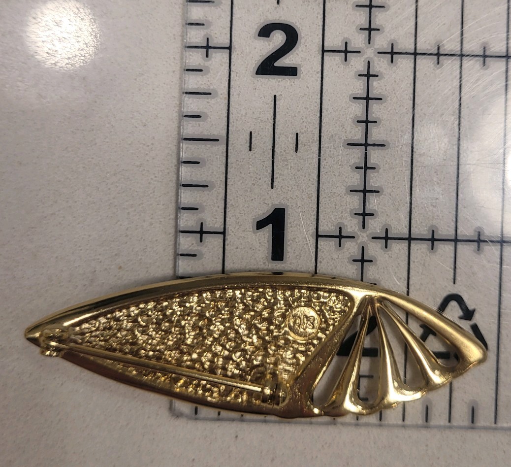 Ataahua Paua Shell Brooch Pin Gold Plated New Zealand Beautiful Vintage