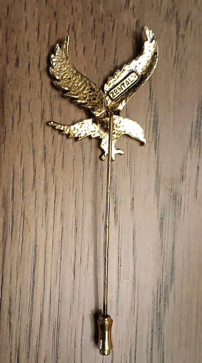 Vintage Zentall American Bald Eagle Signed Pin