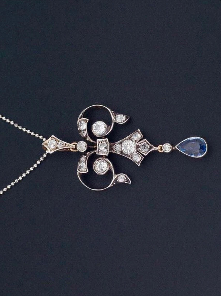 2.50Ct Art Deco Style Lab Created Diamond Anniversary 14k White Gold FN Pendant