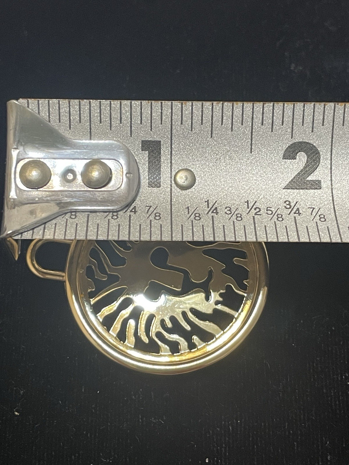 Anne Klein Vintage Lion Head Pendant Gold Tone Purse Keychain