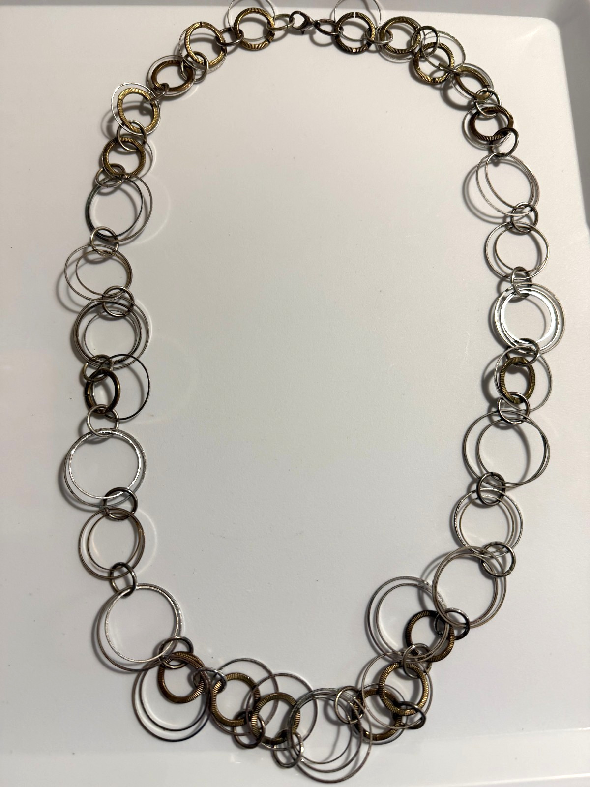 Mixed Metal Vintage Costume Necklace Lot Grunge Goth Retro Chain Spheres Pendant