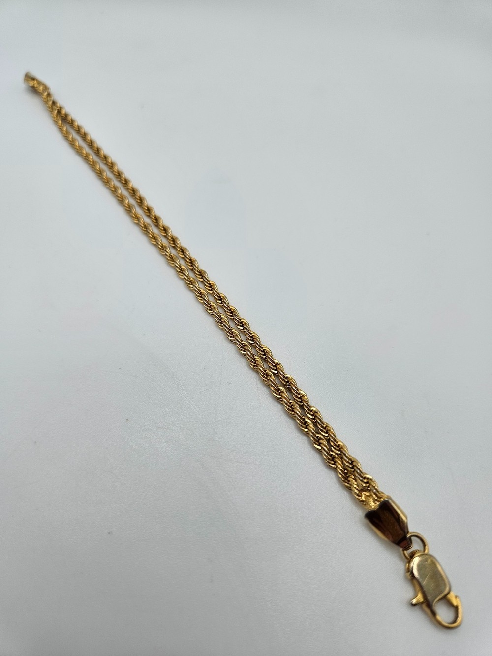 VINTAGE Gold Plated Double Strand Rope Bracelet Unisex