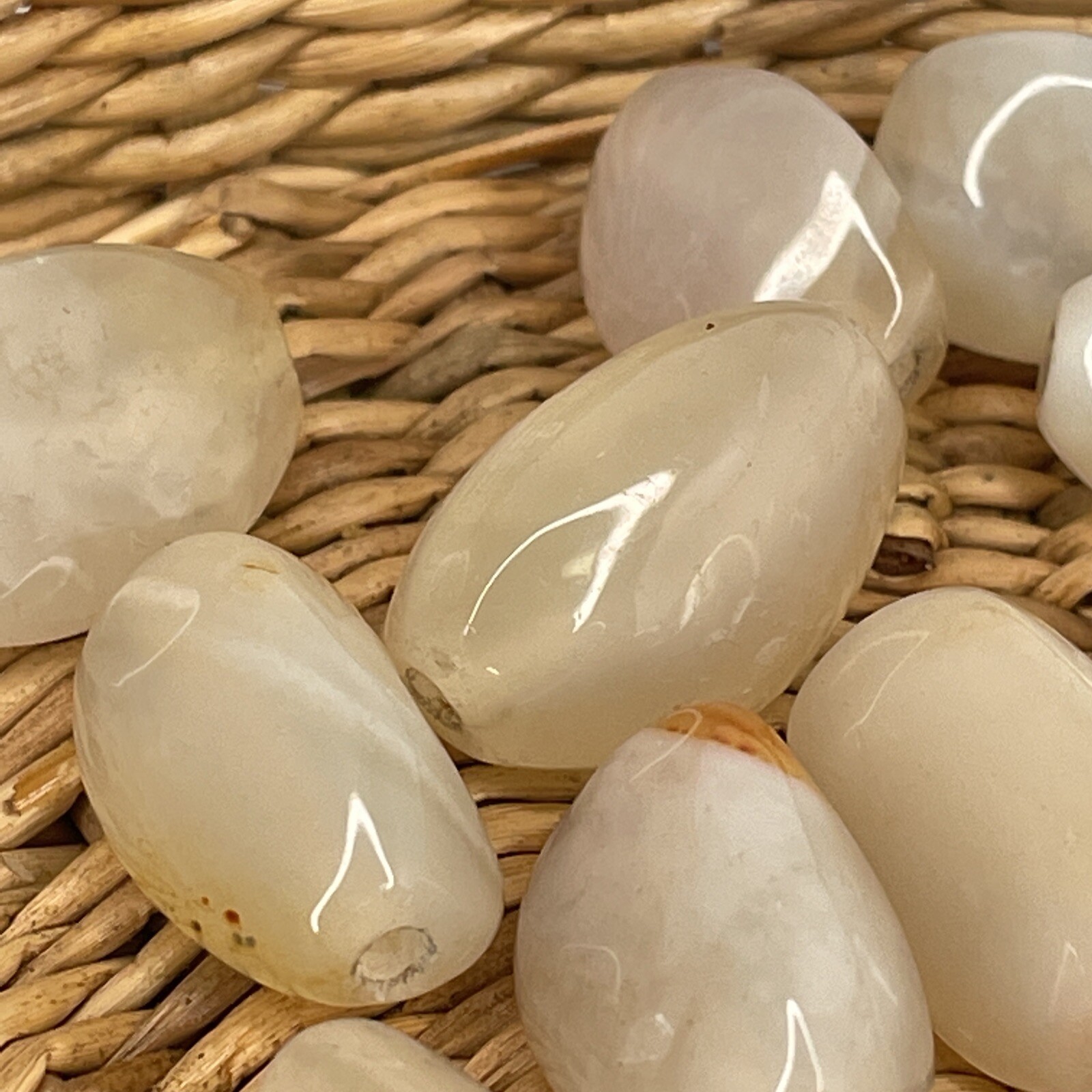 Beads Loose Lot of Natural Stone Polished Faceted 15 Count Quartz