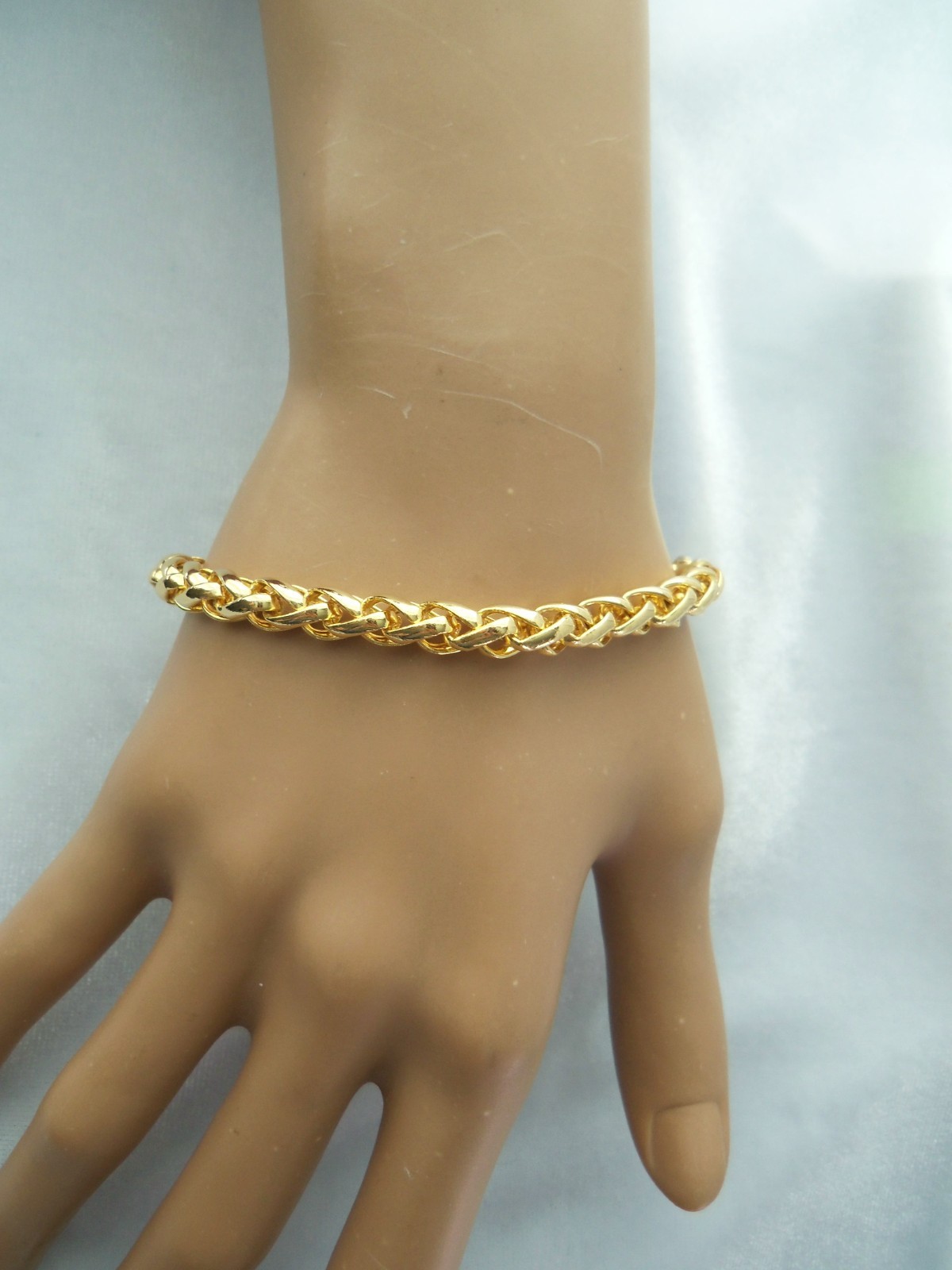 JNY Jones New York Gold Plated Spiga Wheat Chain Toggle Bracelet