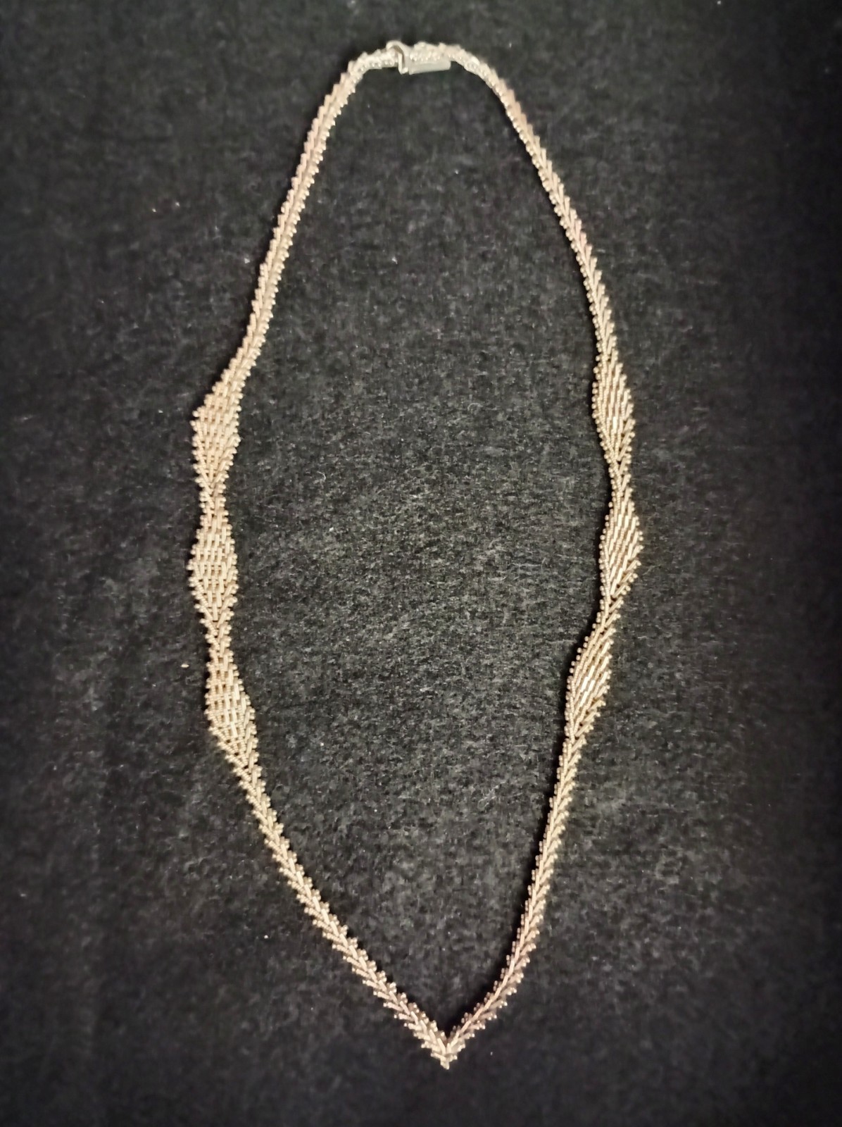Vintage Sterling Silver Woven Necklace 16″ .925 MEX B&B TJ-06