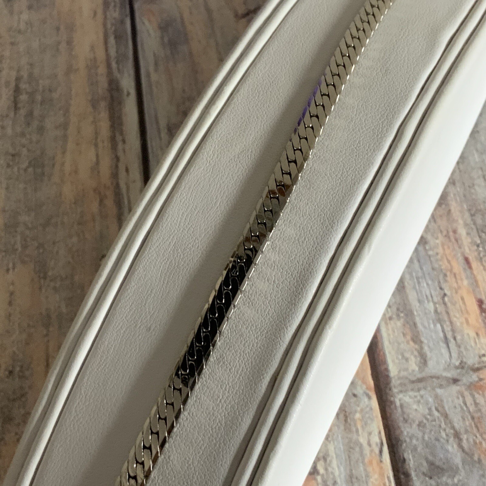 Vintage silver tone herringbone chain bracelet classic every day