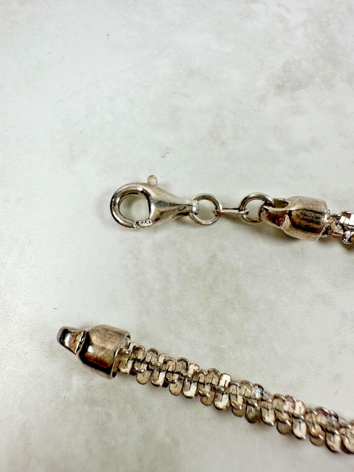 Sterling Silver Twist Bracelet – Italy 925 – 6.5″