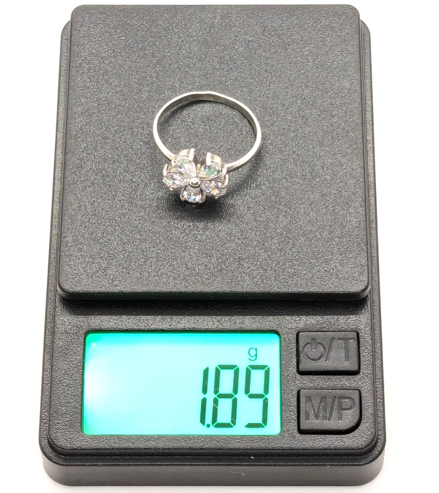 Vintage Elegant RING Silver 925 with Bright Stones -size: 7US (17mm) | UA #111