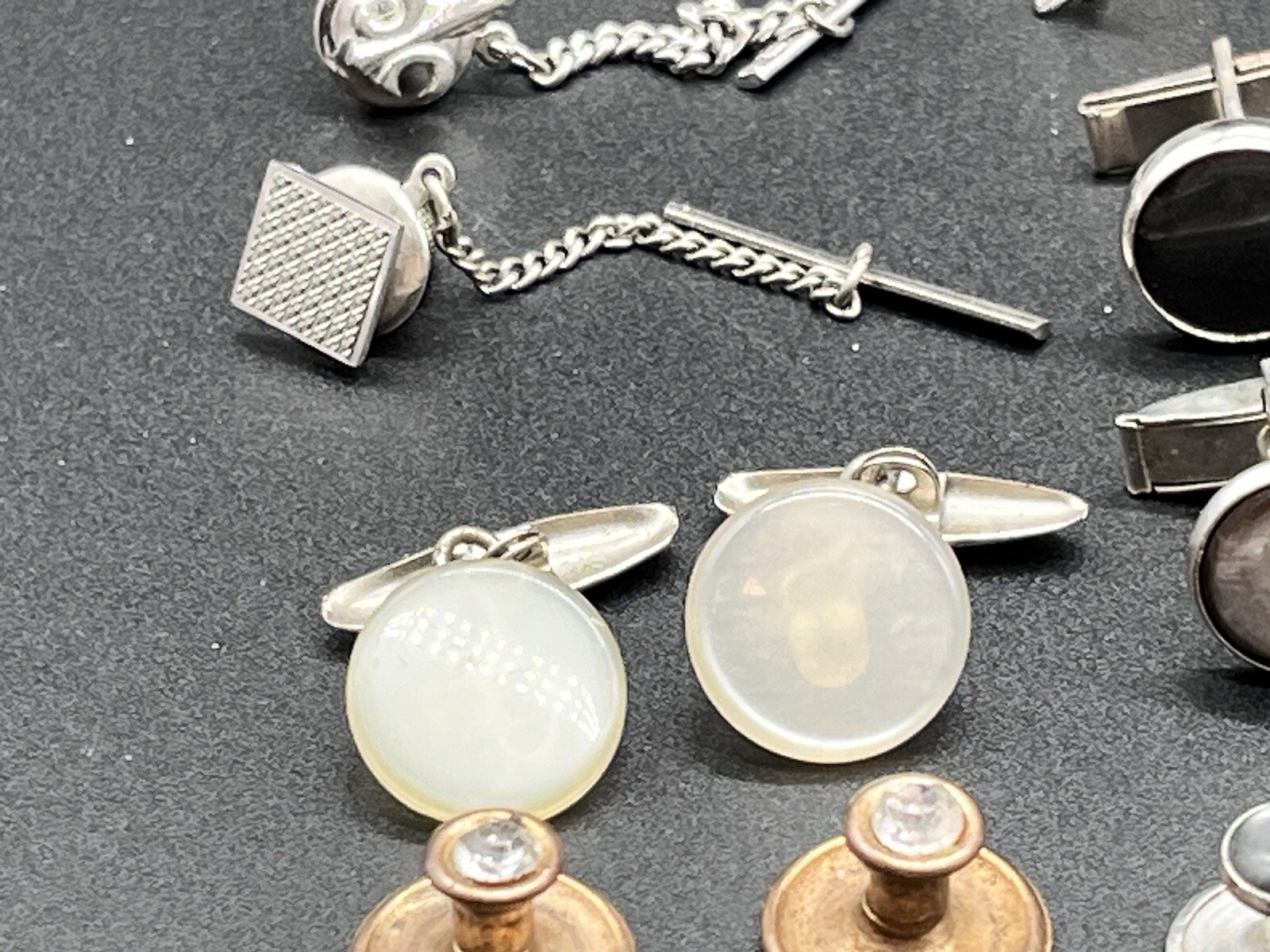 45+ Lot Vintage Cufflinks Tie Bars Tac MORE Swank Hickok Shields Sarah Coventry+