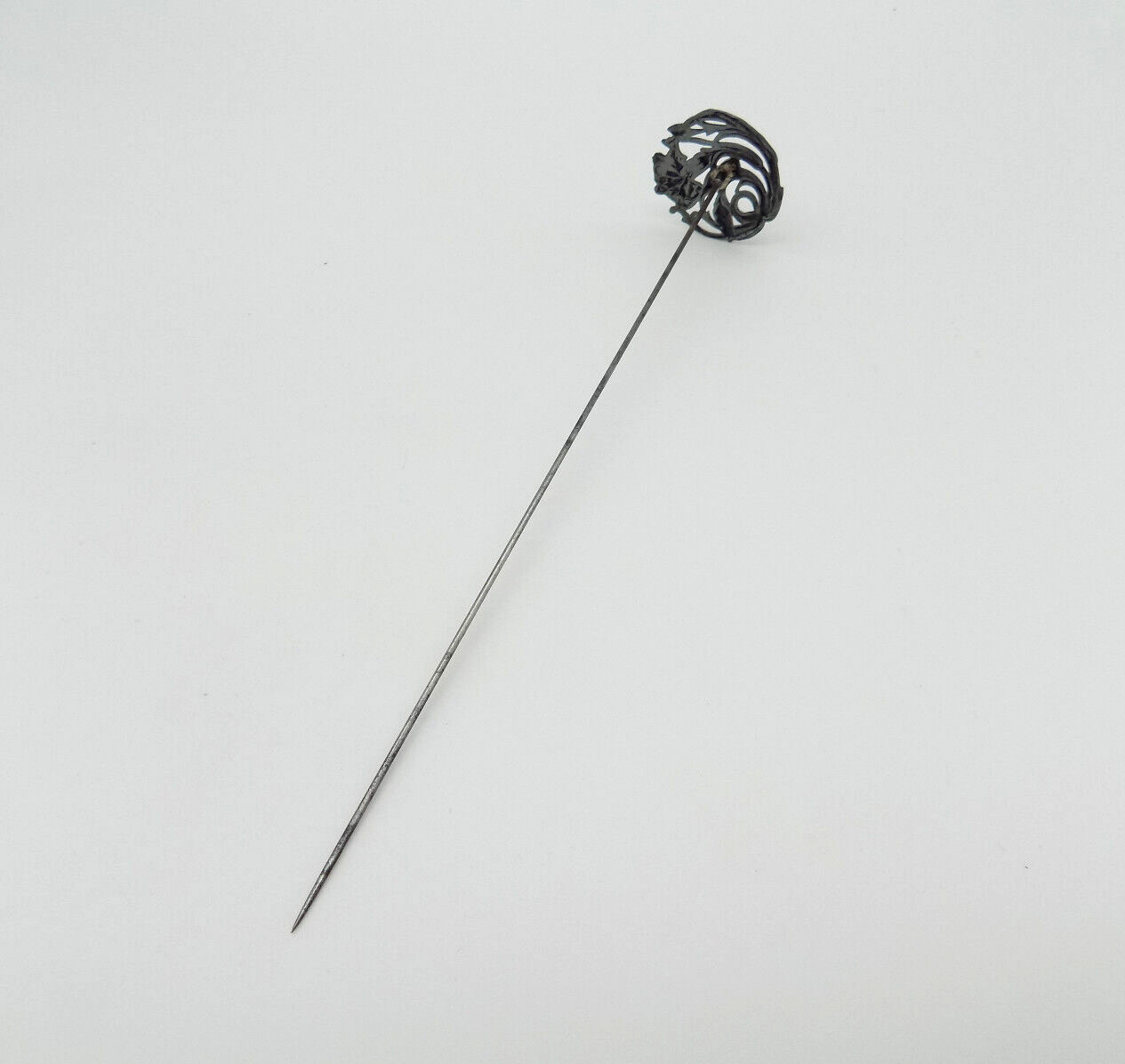Antique James Deakin Sons Sterling Silver Carnation Flower Hat Stick Pin