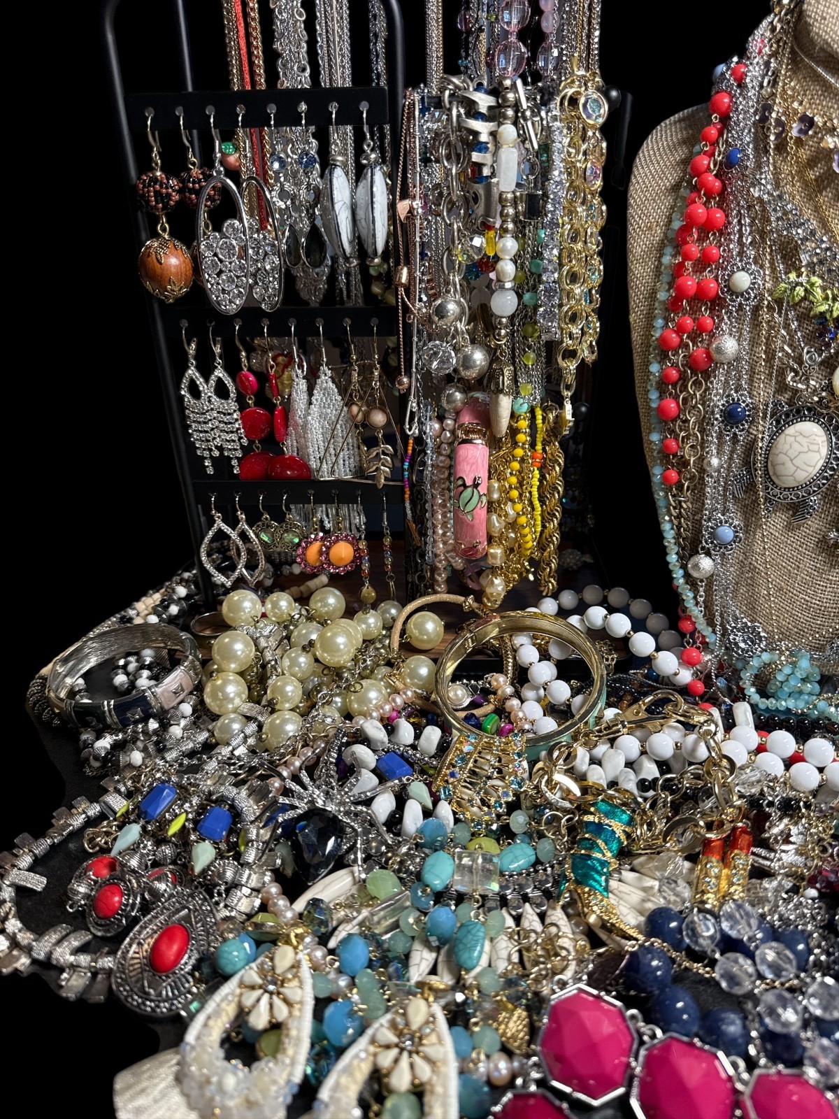 LOT Of 15 Pieces Used Costume Jewelry Vintage to Modern A Wearable Surprise!