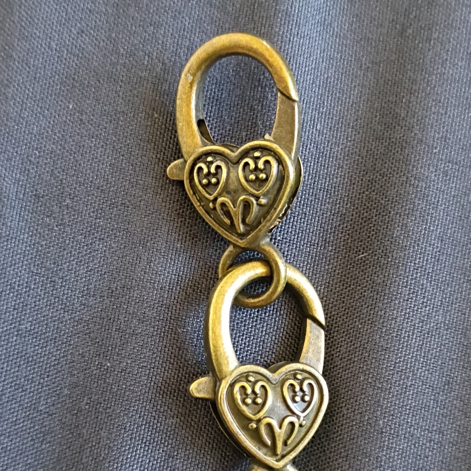 Antique Bronze Heart-Shaped Lobster Claw Clasps Chain for Jewelry Making