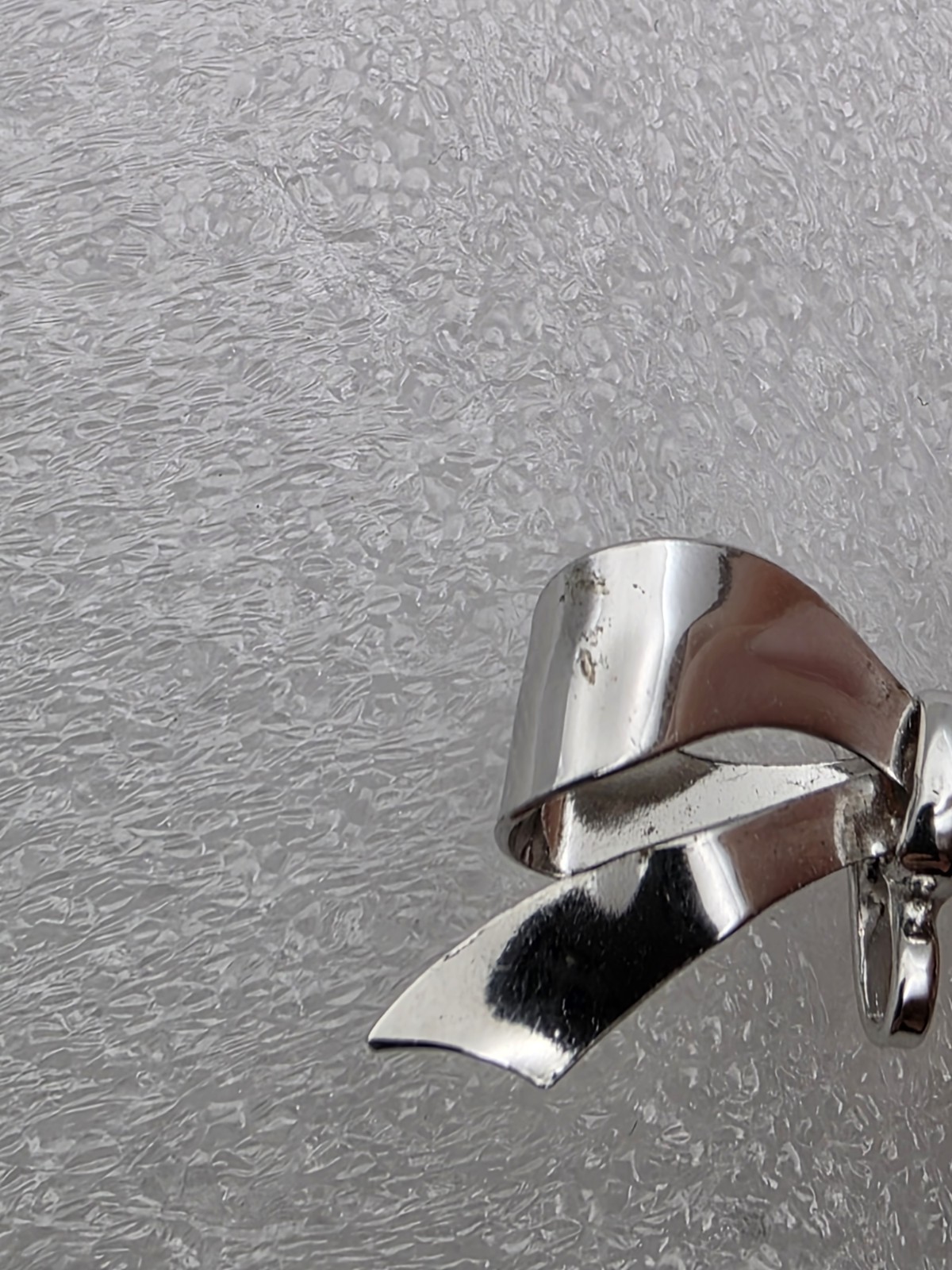 Carl Art Inc Sterling Silver Ribbon Bow Brooch/Pin Charm Holder