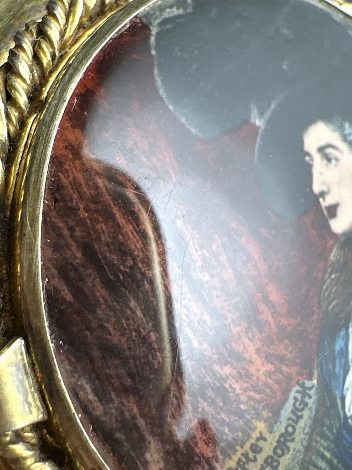 After Gainsborough gold over sterling silver made in England brooch