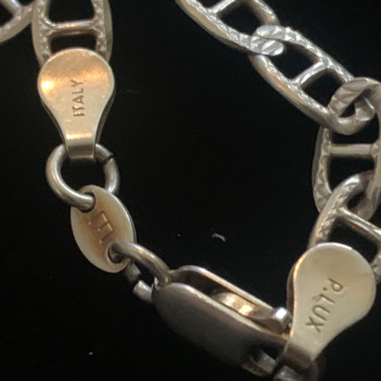 Vintage 925 Italy Sterling Silver Anchor Mariner Chain Necklace 22″ 5.2 mm 0249
