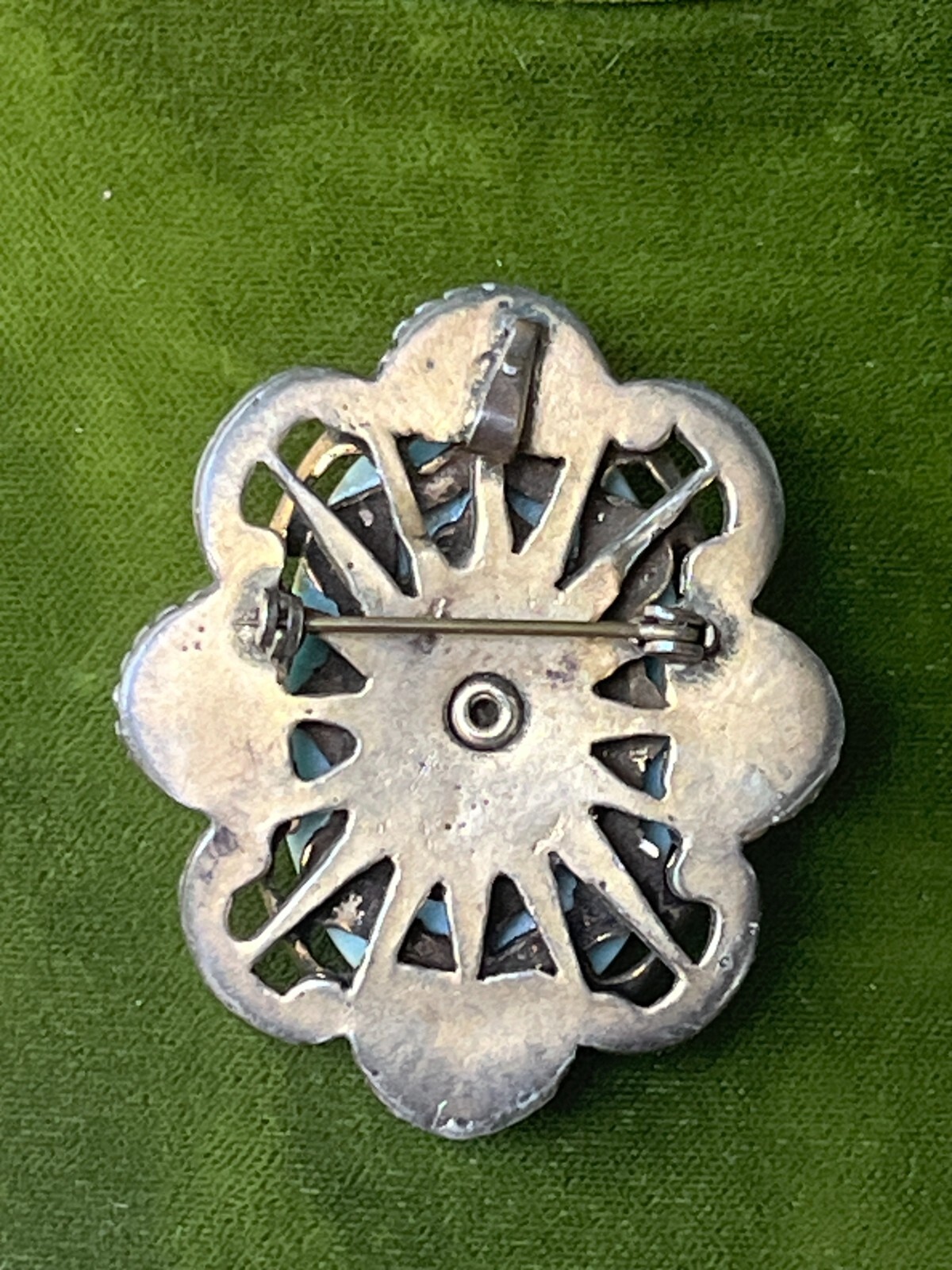 Antique 1920s EGYPTIAN REVIVAL Czech Glass Brooch/Pendant – Possibly Neiger Bros