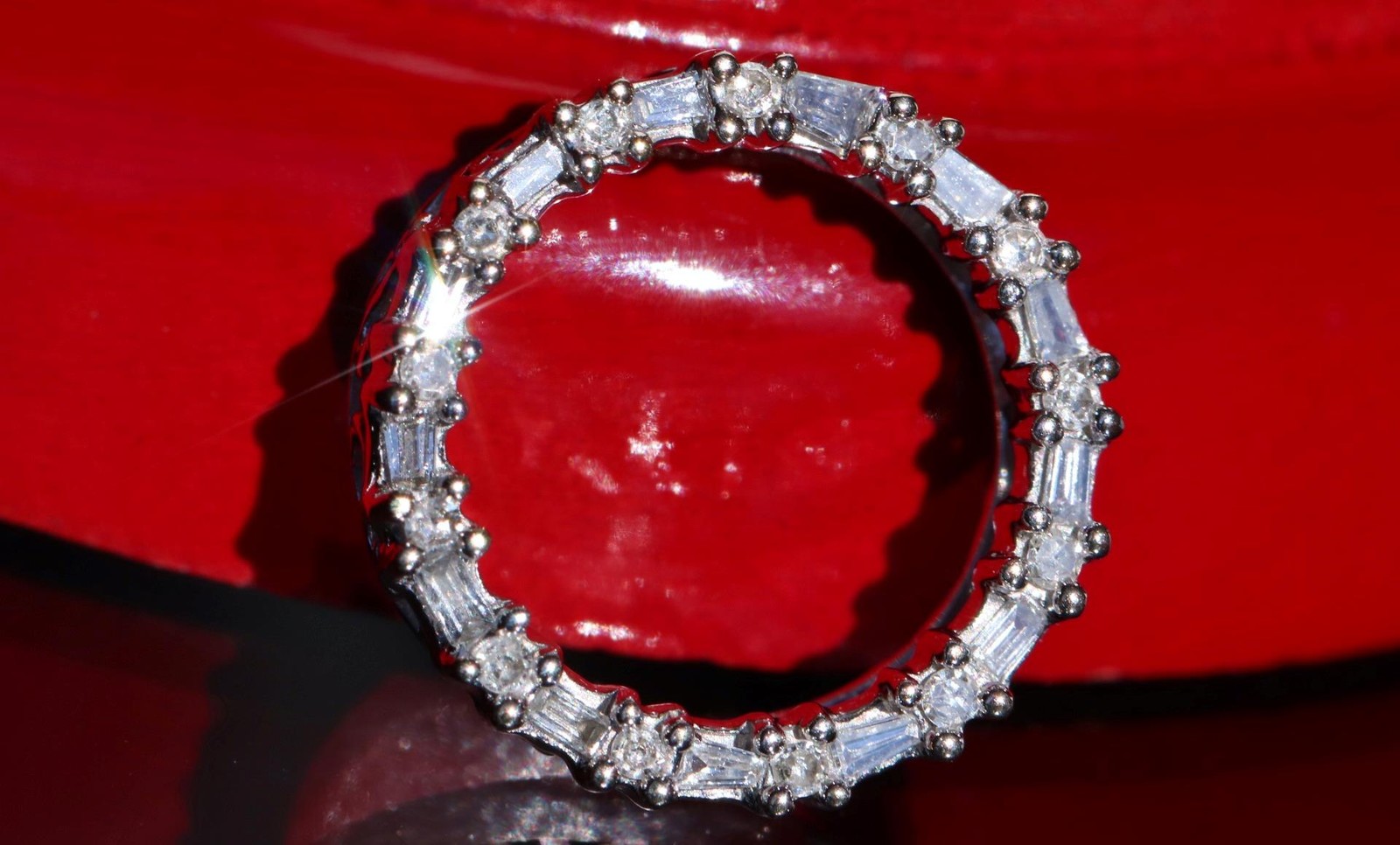 10k white gold pendant 0.18ct natural diamond circle of life charm 1.5gr N832