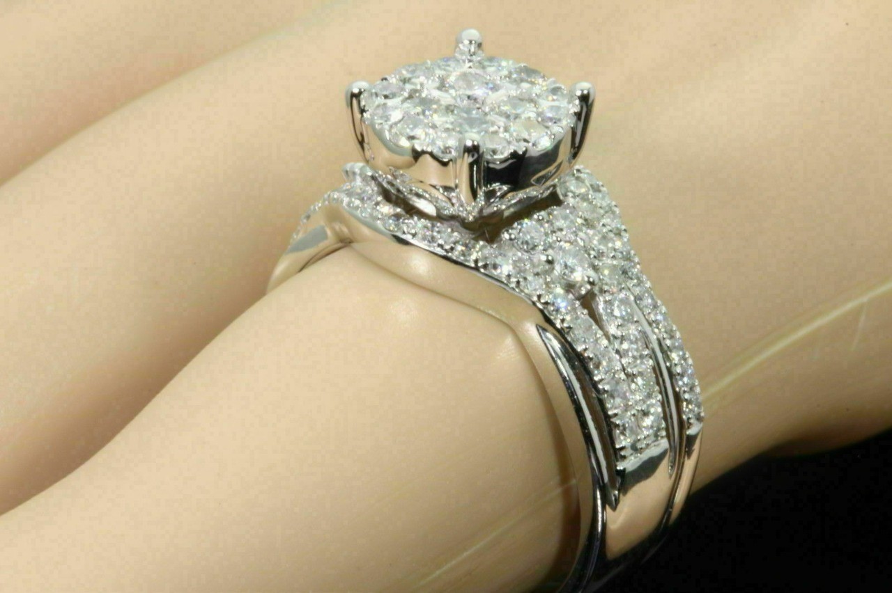 Art Deco Antique Vintage 4.10 Ct Diamond Wedding Ring Set 925 Sterling Silver