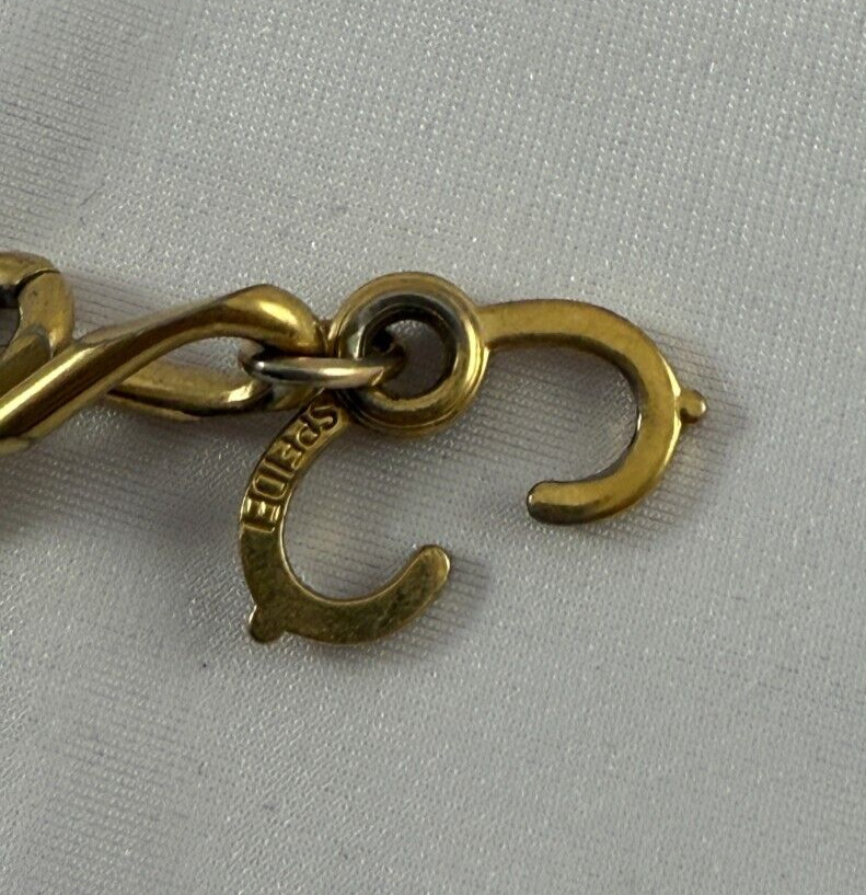 Vintage SPEIDEL Gold Tone Oval Link Bracelet Sister Clasp