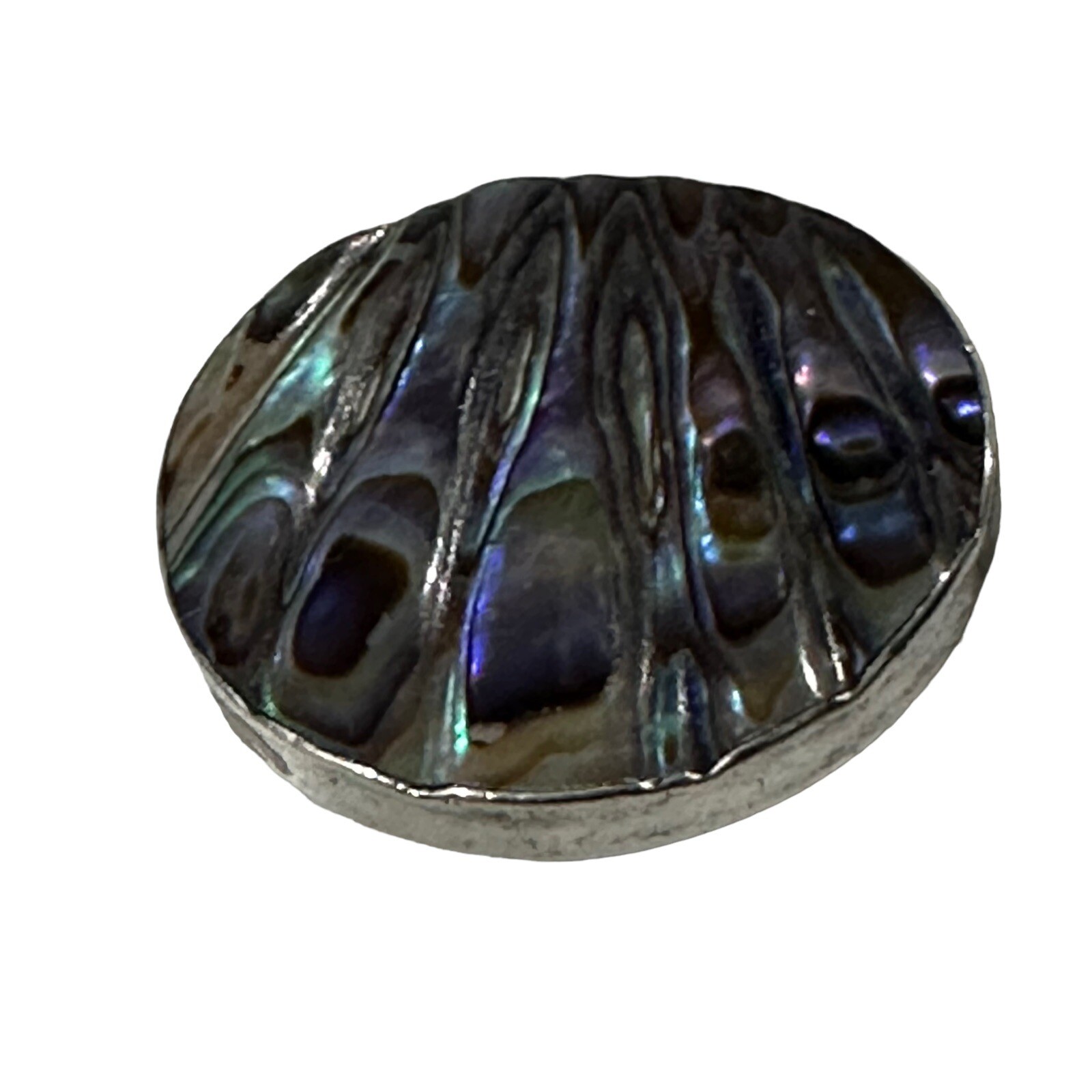 Vintage Ataahua New Zealand Mãori Native 925 23mm Natural Pãua Shell Brooch Pin