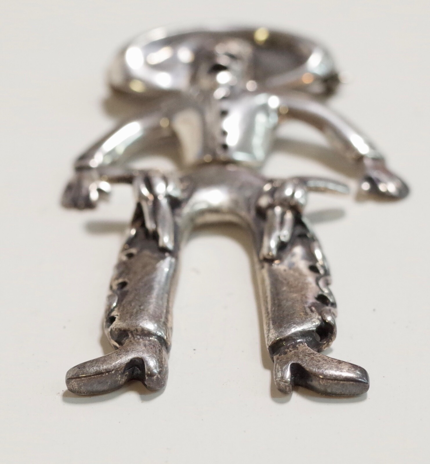 Emilia Mimi Los Castillo .950 Silver Mariachi Vaquero Cowboy BROOCH Taxco Mexico