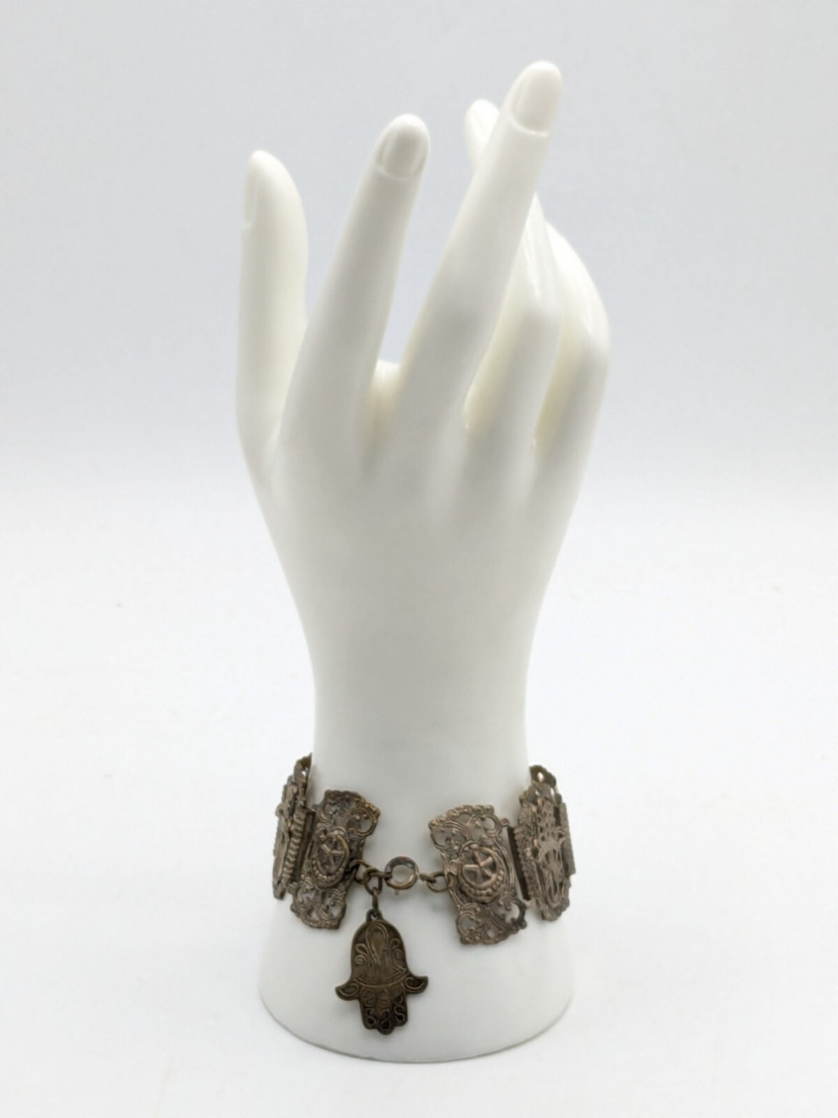 Vintage Souvenir De Maroc Brass Filigree Bracelet