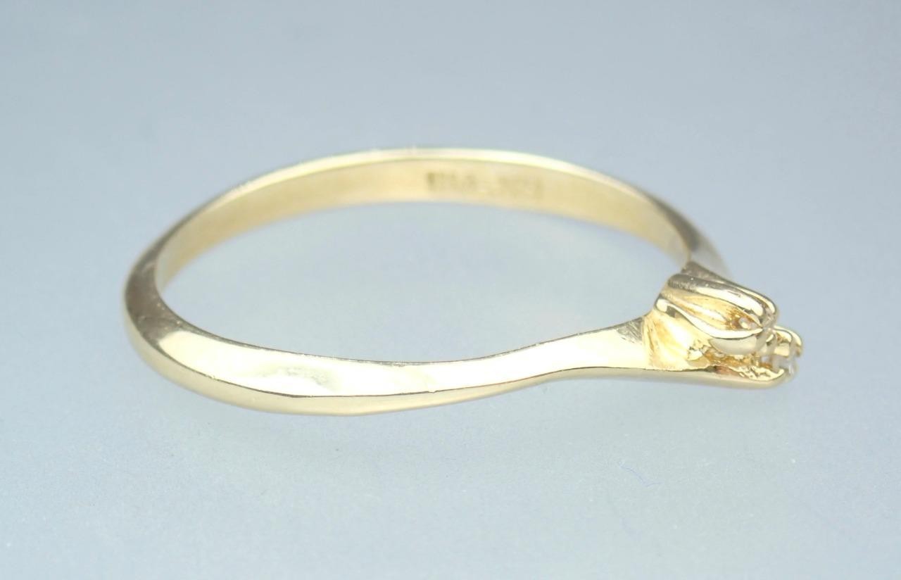Dainty Vintage Estate Solid 14K Gold SAMUEL AARON Diamond Toi Et Moi Ring NY 6.5