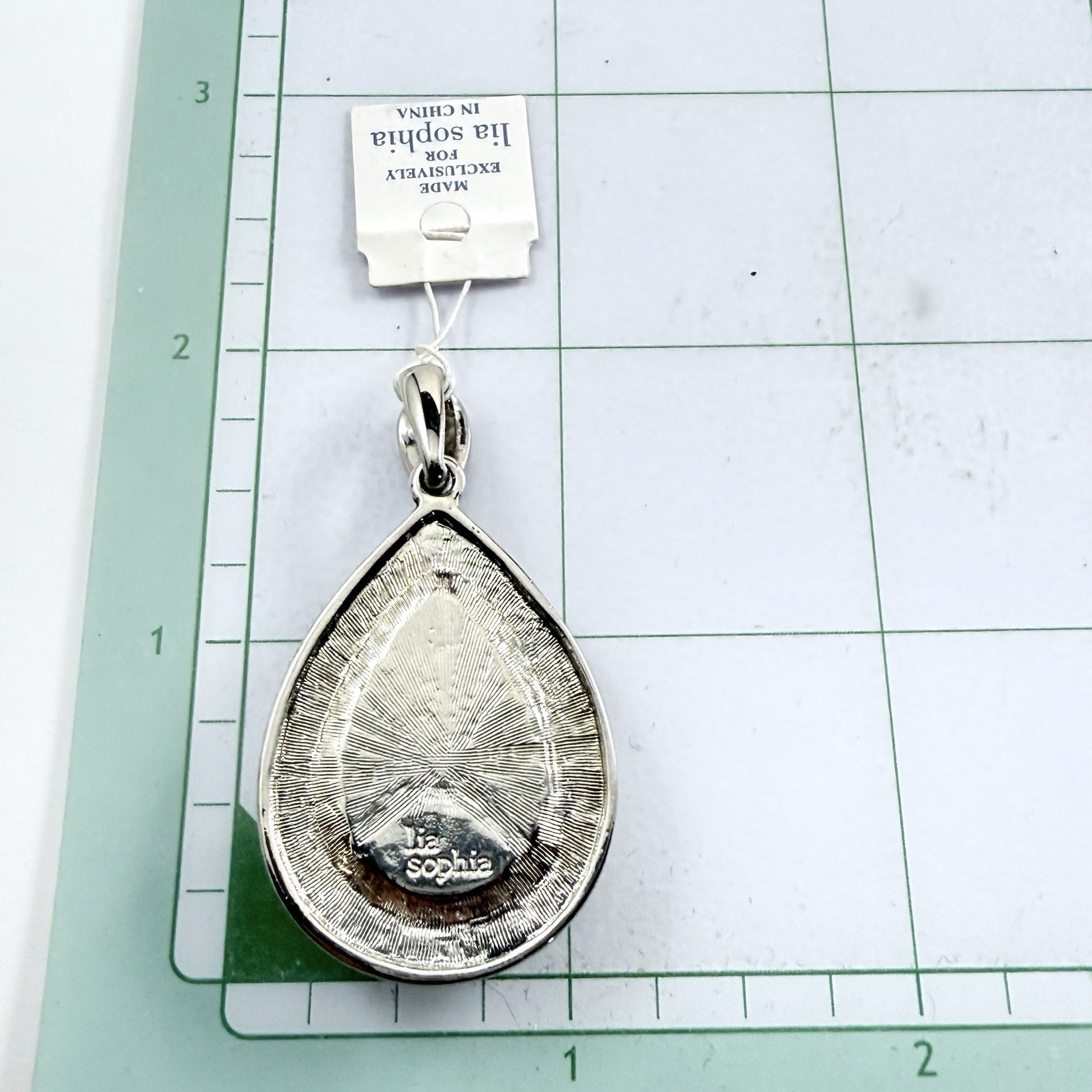 Vintage LIA SOPHIA Silver Tone Pendant with Tags