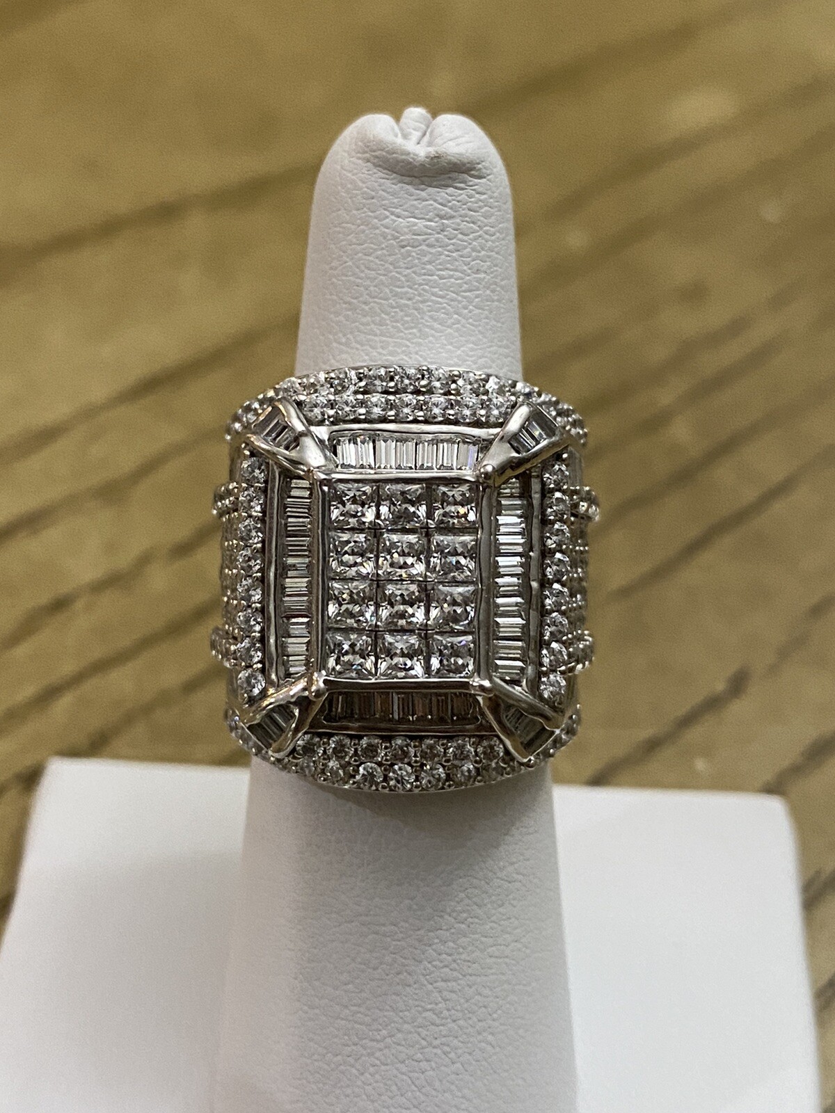 Vintage HSN Samara SJD Multi Cubic Zirconia Sterling Silver Ring Size 6.25
