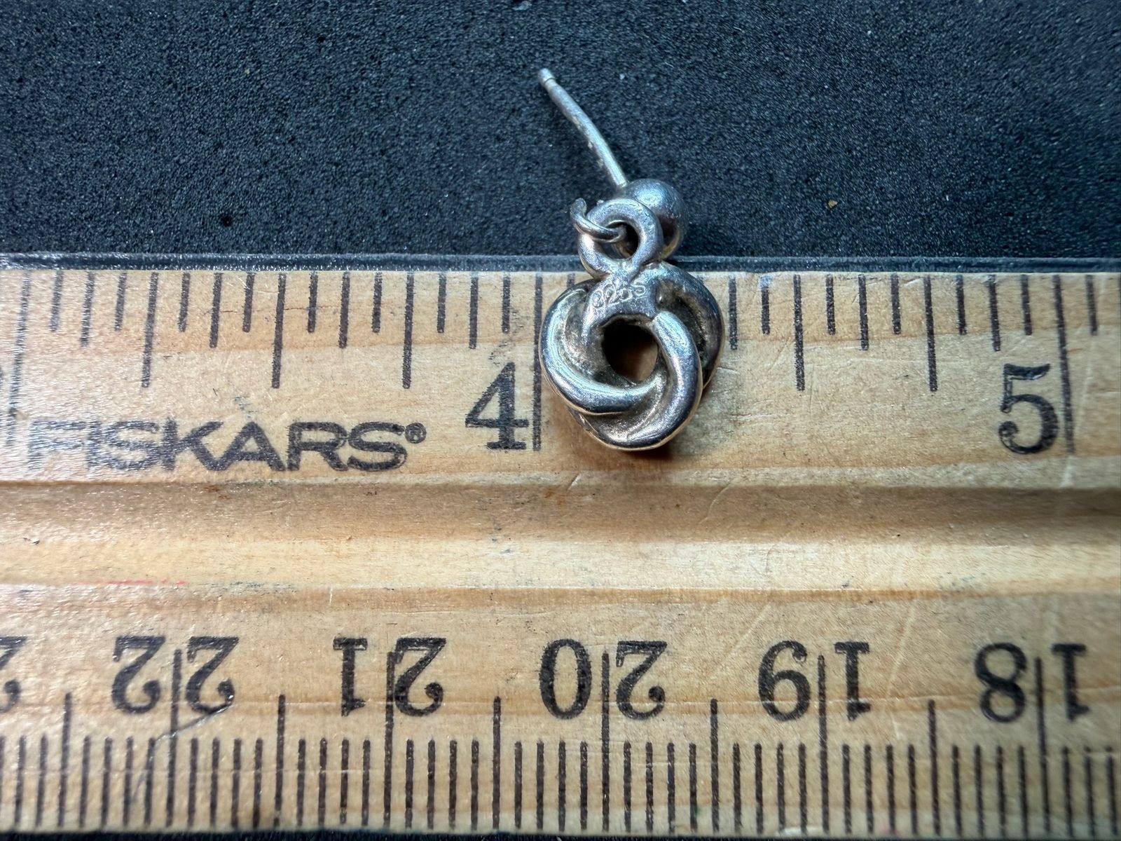 2.52g Vintage Sterling Silver 925 Knot Loop Dangle Drop Earrings Classic M