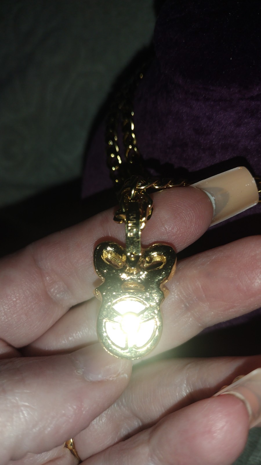 Vintage Monet Pearl And CZ Gold Necklace