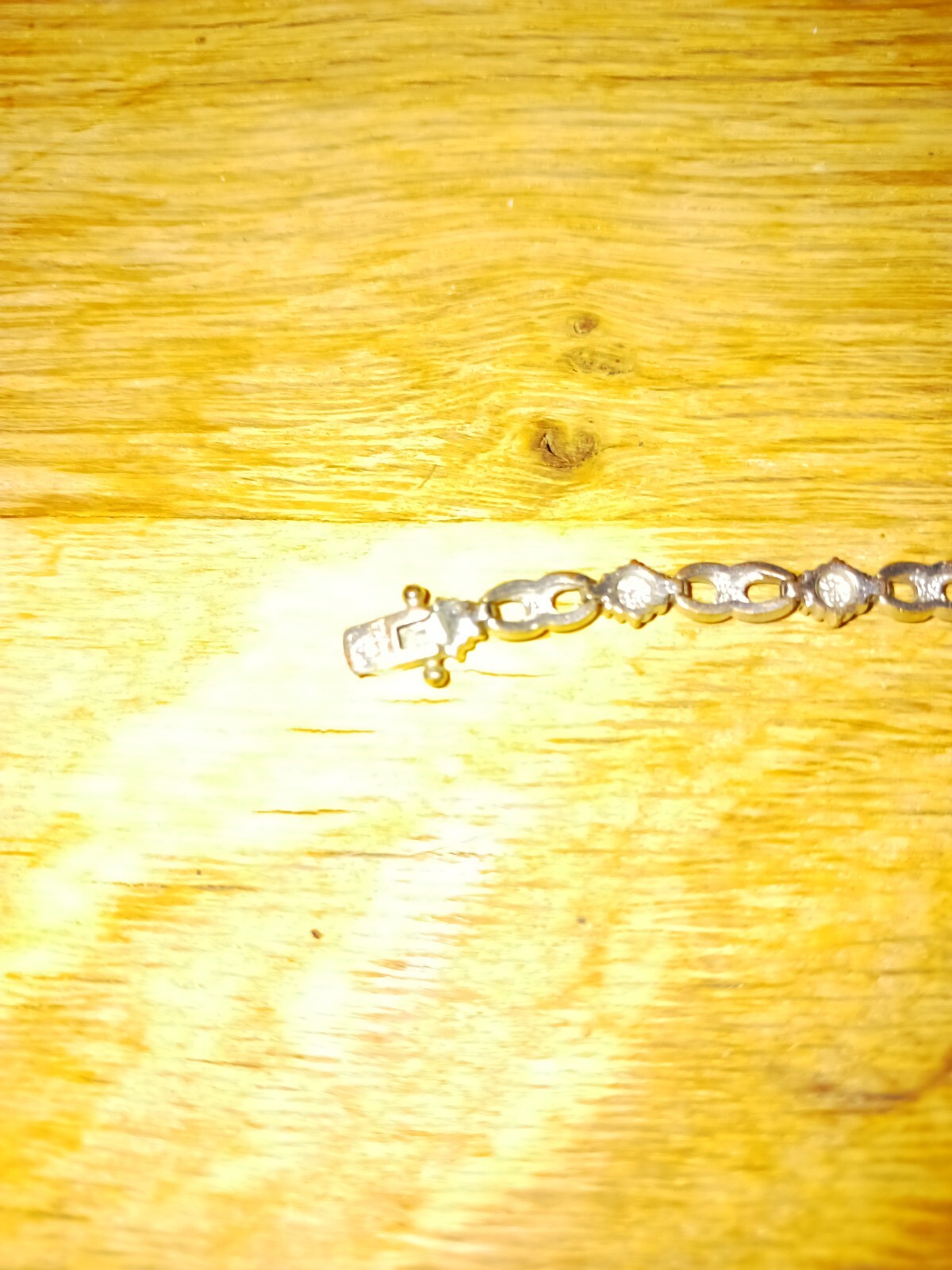 VINTAGE / MODERN – SIGNED PAJ BB CHINA – SILVER TONE BRACELET WITH SAFETY CLASPS
