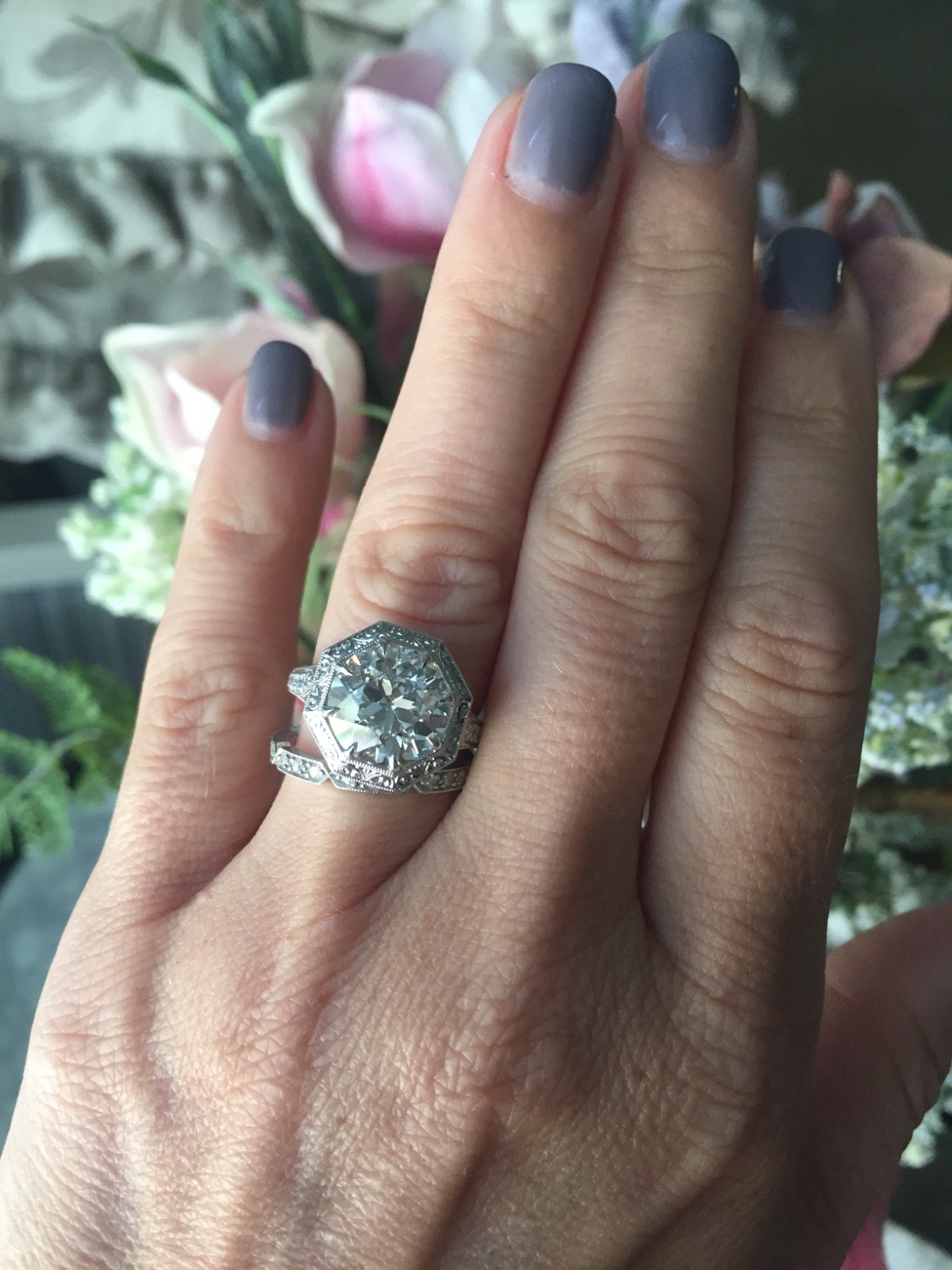 Old European Cut Diamond Ring